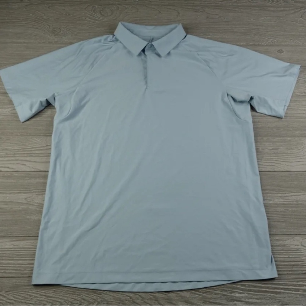 Lululemon Men’s Snap Front Golf Stretch Polo Blue XL